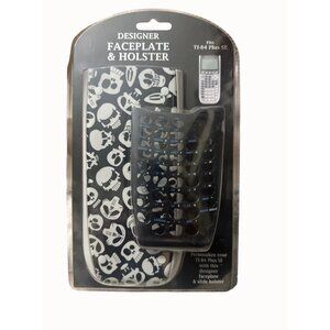 Designer Skulls Faceplate & Holster For TI-84 Plus SE Calculator‎
